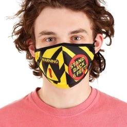 Scratch Tracks Stand Back 6 Feet Protective Fabric Face Covering Mask