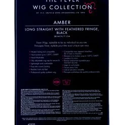 Smiffys Styleable Fever Amber Black Wig -Cheap Halloween Store styleable fever amber black wig back