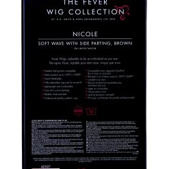 Smiffys Styleable Fever Nicole Brown Wig -Cheap Halloween Store styleable fever nicole brown wig back