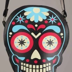 Fushengyuan Industry CO., Sugar Skull Print Purse -Cheap Halloween Store sugar skull purse alt 2