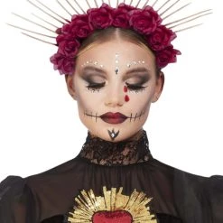 Smiffys Sunburst Day Of The Dead Rose Crown