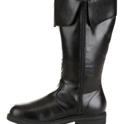 Eternal Union Tall Black Costume Boots -Cheap Halloween Store tall black costume boots alt 2