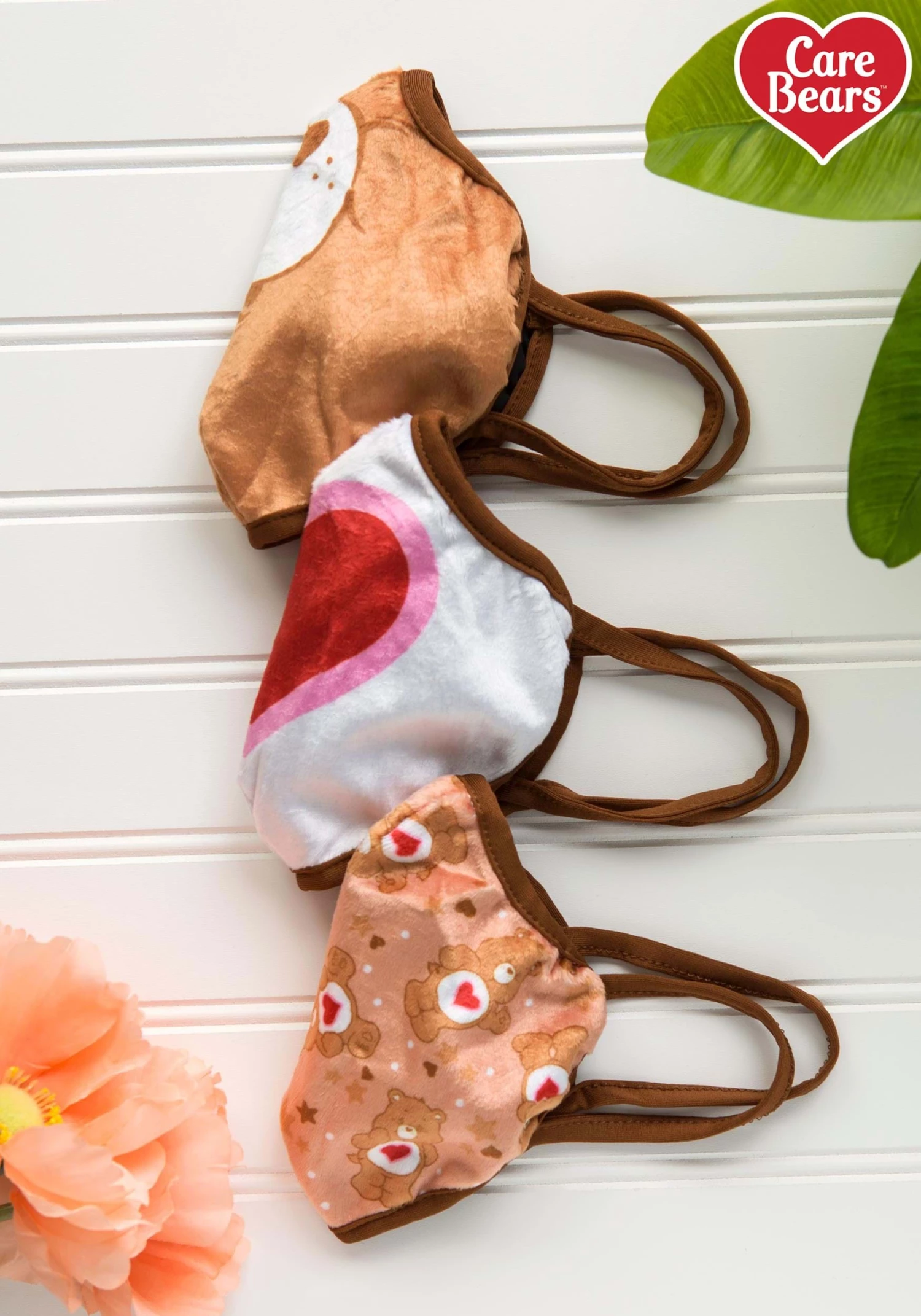 Elope Care Bears | Tenderheart Bear Face Mask Pack 1 Elope Care Bears | Tenderheart Bear Face Mask Pack