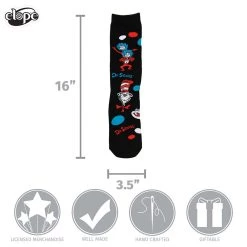 Elope The Cat In The Hat Pattern Socks Adult's -Cheap Halloween Store the cat in the hat pattern socks adult alt 3