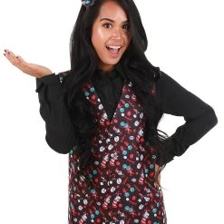 Elope The Cat In The Hat Pattern Vest & Bow Tie Kit -Cheap Halloween Store the cat in the hat pattern vest bow tie kit alt 2