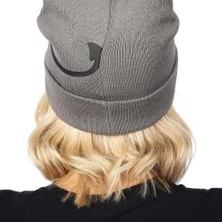 Elope The Devil Black Printed Foldup Knit Beanie -Cheap Halloween Store the devil printed foldup knit beanie alt 3