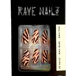 Rave Nailz Press-On Nails Tiger Kit