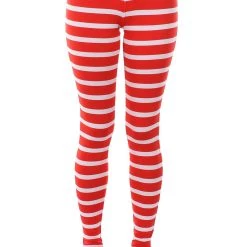 Women's Tipsy Elves Red Stripe Leggings