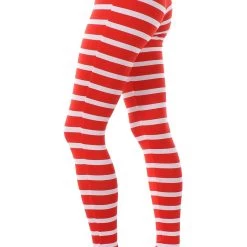 Women's Tipsy Elves Red Stripe Leggings -Cheap Halloween Store tipsy elves womens red stripe leggings alt2