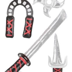 Zhenjiang Lian Yew Every Age Garment Accessories A Cloth Ninja Weapon 4-Piece Set For Toddlers -Cheap Halloween Store toddler cloth ninja weapon 4 piece set alt 4