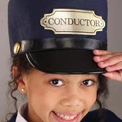 Elope Train Conductor Costume Hat For Kids -Cheap Halloween Store train conductor hat alt 2