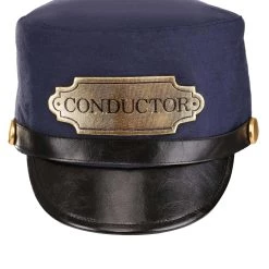 Elope Train Conductor Costume Hat For Kids -Cheap Halloween Store train conductor hat alt 3