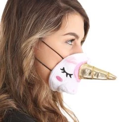 Elope Unicorn Soft Face-Mask -Cheap Halloween Store unicorn soft face mask alt 2