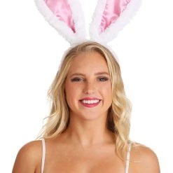 Fun Costumes Fuzzy White Bunny Ears Headband