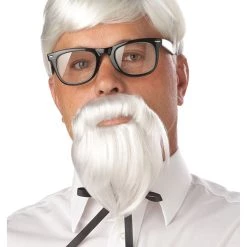 California Costume Collection White Colonel Wig And Moustache