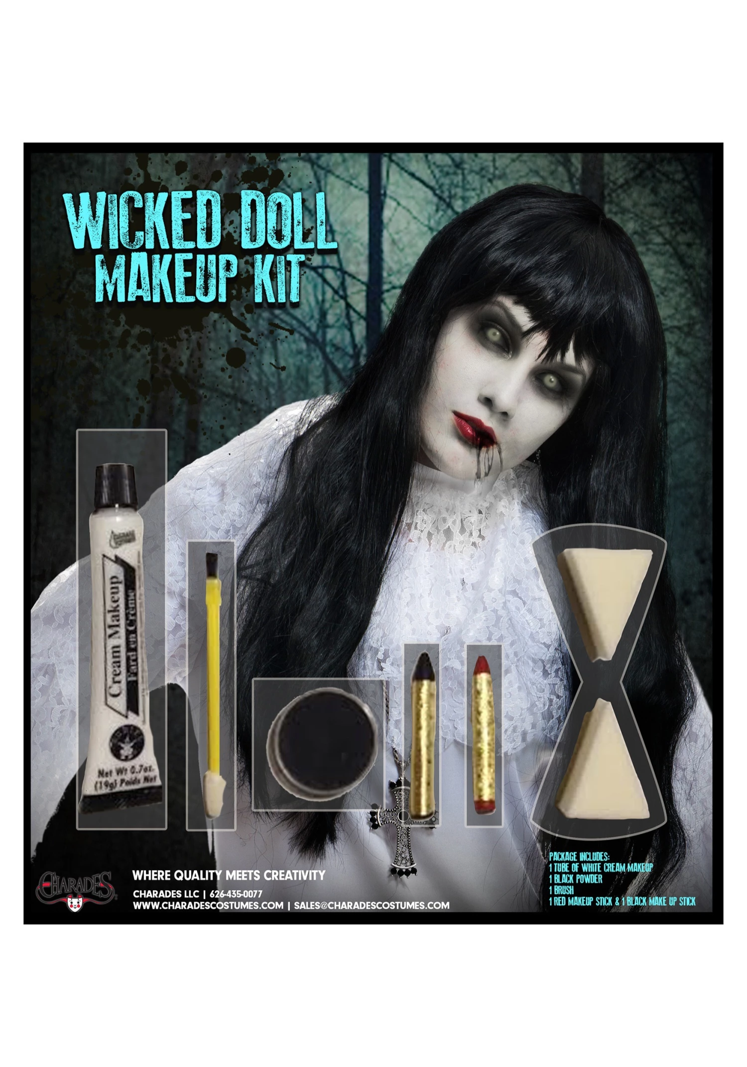 Charades Wicked Doll Makeup Kit 1 Charades Wicked Doll Makeup Kit