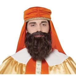 California Costume Collection Wise Man Brown Wig And Beard For Men