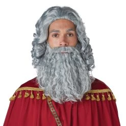 California Costume Collection Wise Man Gray Wig And Beard For Men