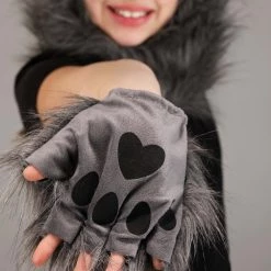 Yao Hats Wolf Hood, Hands & Tail Costume Accessory Kit -Cheap Halloween Store wolf hood hands tail kit alt 2
