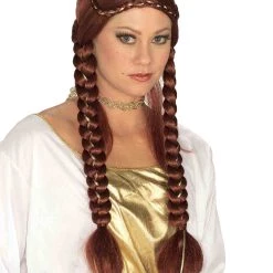 Forever Collectibles Women's Renaissance Braided Auburn Wig