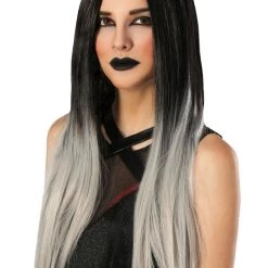 Partytime Costume & Lingerie (Yiwu) Factory Black And Grey Ombre Women's Wig