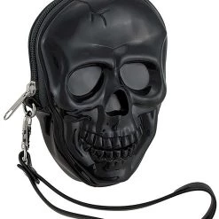 Comeco Women's Black Skull Wristlet Accessory