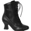 Ellie Black Victorian Boots For Women