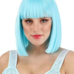 Partytime Wig Bright Blue Bob Wig For Women