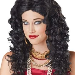 Seasons (HK) Ltd. Women's Curly Captain Hook Black Wig