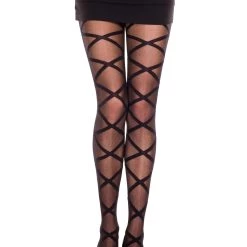 Music Legs Women's Criss Cross Leg Wrap Tights