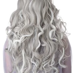 California Costume Collection Gray Glow In The Dark Women's Wig -Cheap Halloween Store womens gray glow in the dark wig alt 3