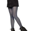 Leg Avenue Grey Nylon Opaque Tights For Women