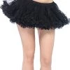 Leg Avenue Women's Puffy Black Chiffon Petticoat