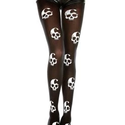 Music Legs Women's Skull Print Tights
