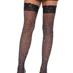 Leg Avenue Women's Sparkle Thigh Highs