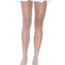 Leg Avenue Women's White Shimmer Fishnet Tights