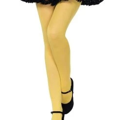Leg Avenue Yellow Nylon Opaque Tights For Women